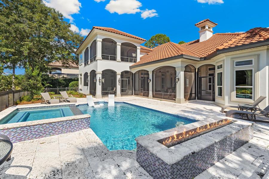 Resort-style pool at 3508 Burnt Pine Lane